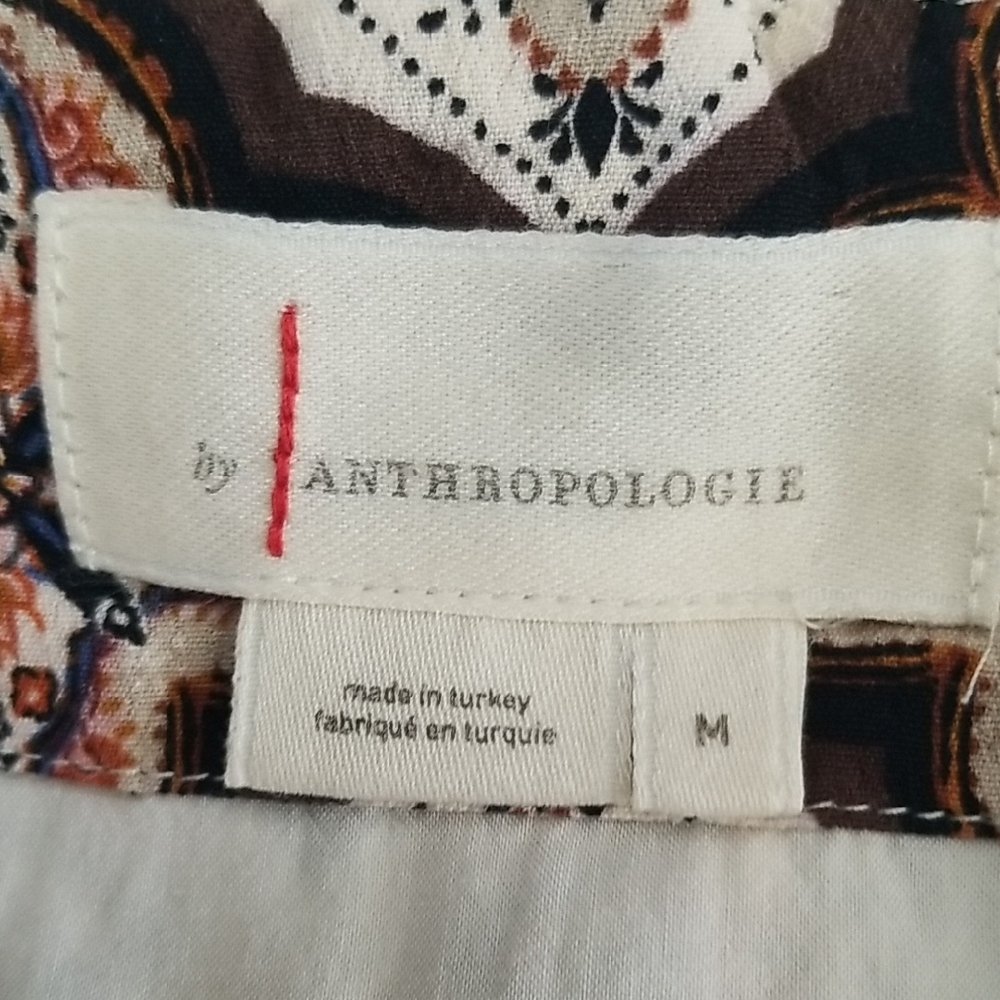 Anthropologie Patterned Dress in Brown and Cream - Picture 6 of 6